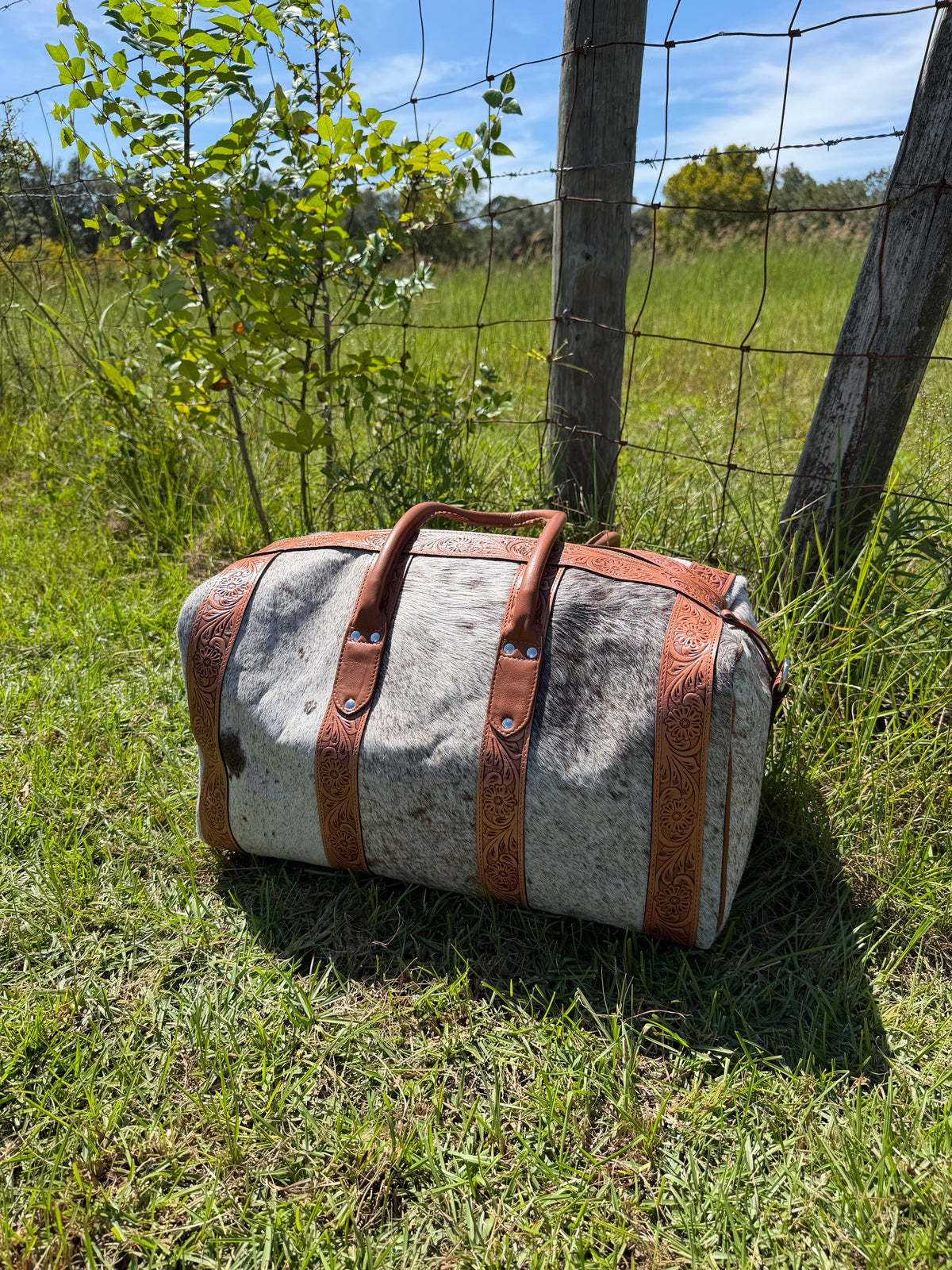 Cowhide Duffel Bag - Brown (Large)