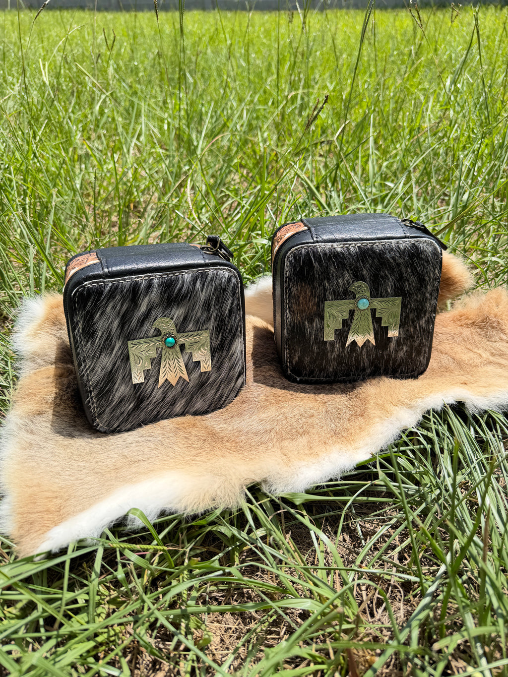 Thunderbird Cowhide Jewelry Box