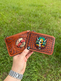 The Wild Card Cowhide Coin Pouch