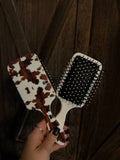 Cow Print Hair Brush