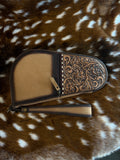 The Buckskin Tooled Leather Pistol Case (Large)