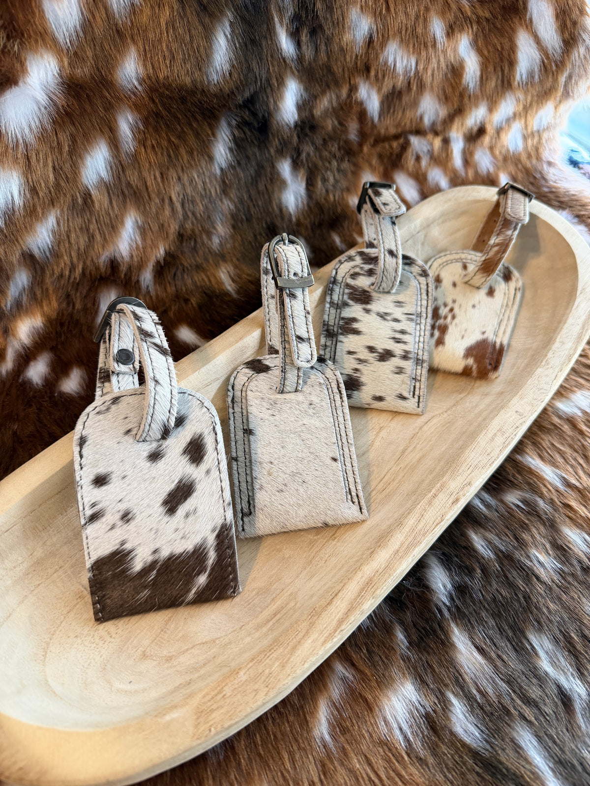 Cowhide Luggage Tags