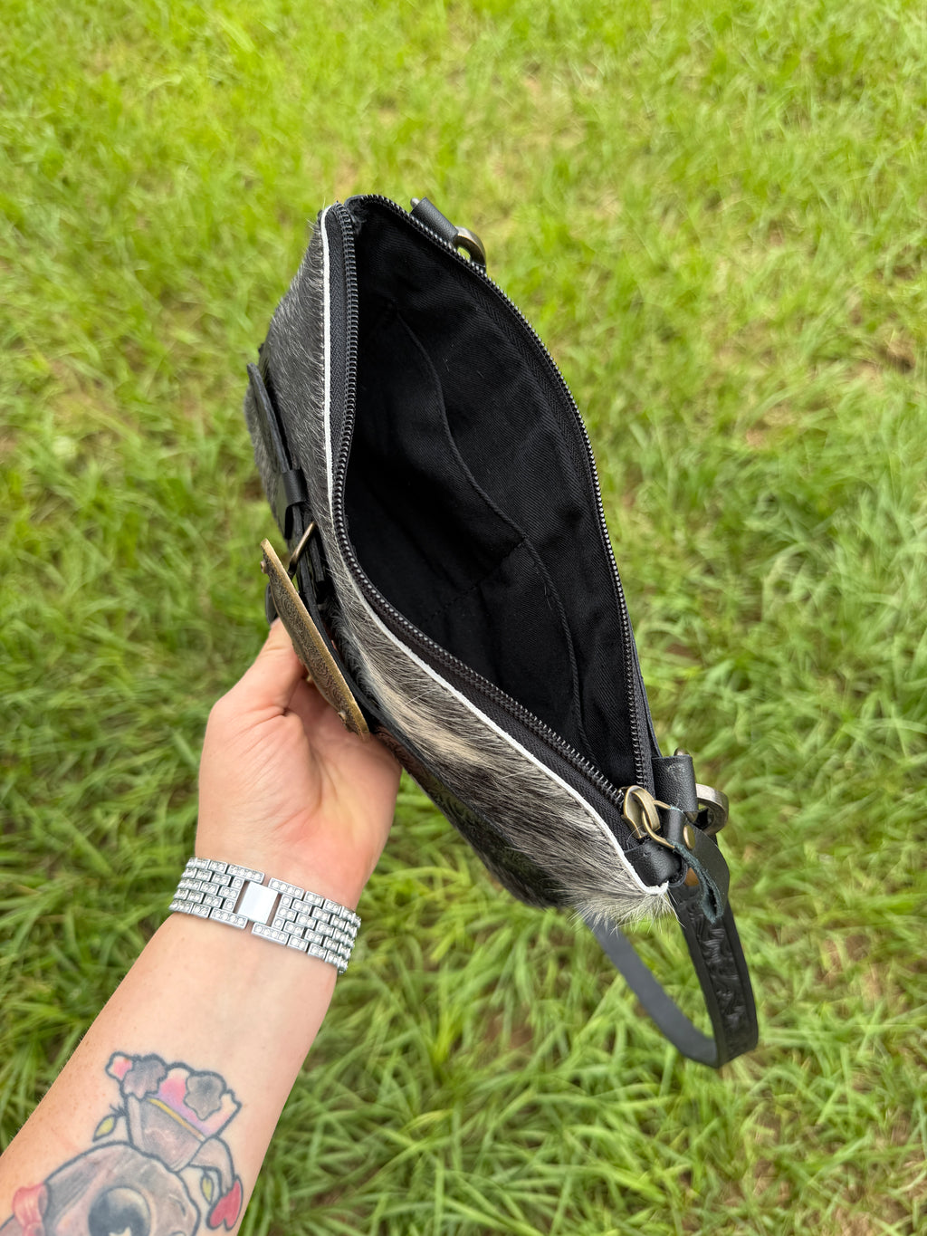 The Black Longhorn Buckle Clutch & Crossbody