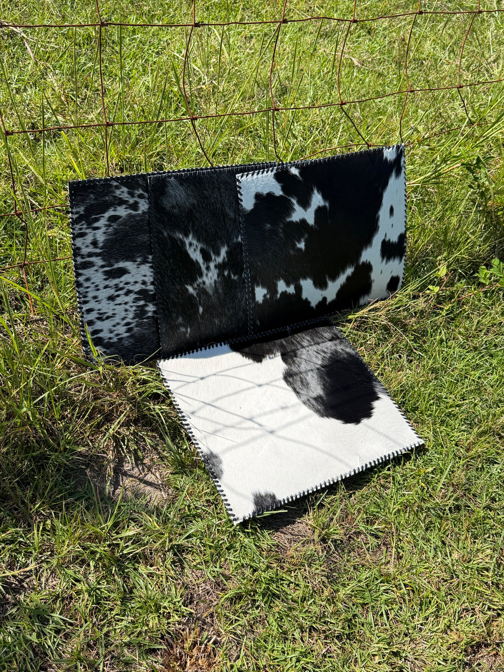 Black Cowhide Placemats (Set of 4)