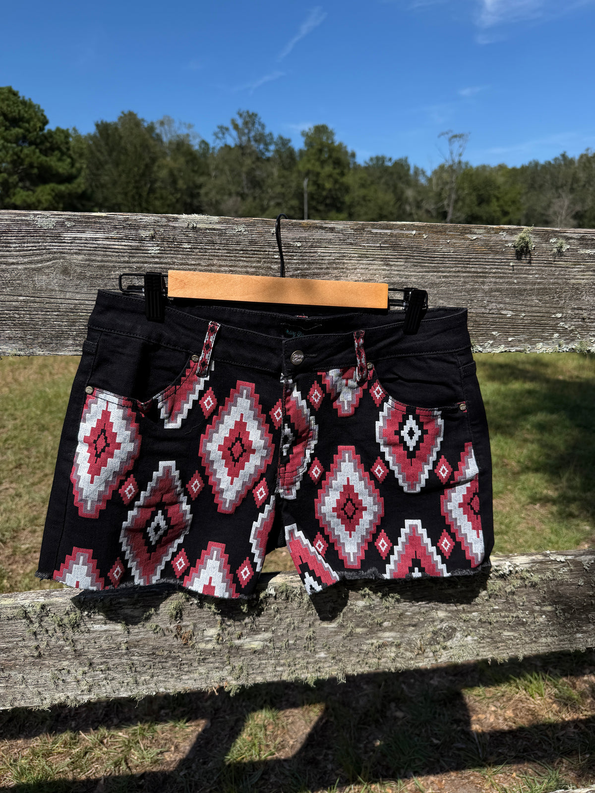 Red Aztec Shorts