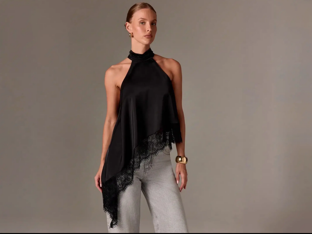 The Onyx Lace Halter Top
