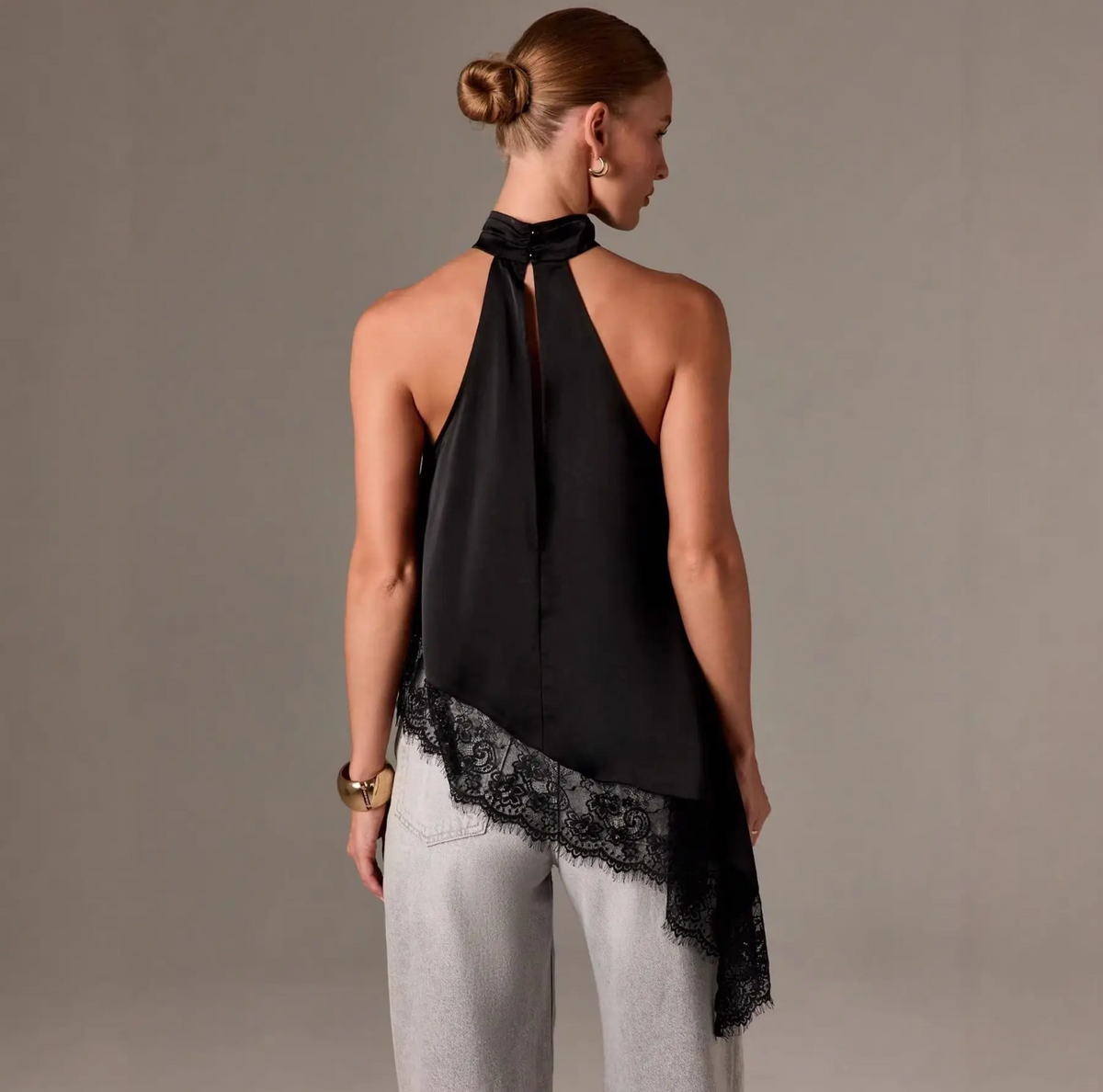 The Onyx Lace Halter Top